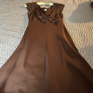 J. Crew Chocolate Brown Midi Dress